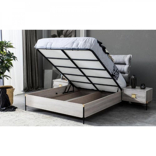 سرير 180 سم مع التخزين كومود مزدوج