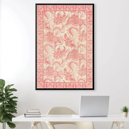 لوحة جدارية ورود على كانفس مع برواز