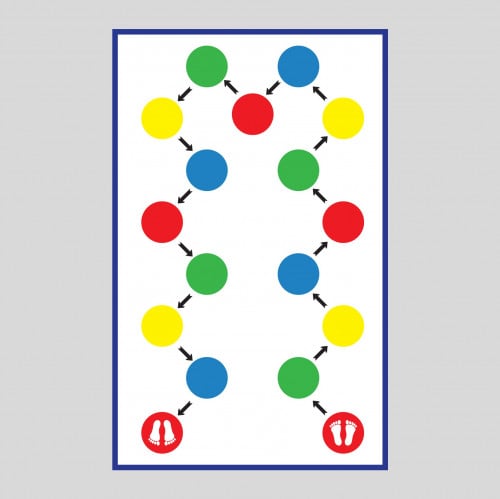 لعبة القفز على دوائر الألوان