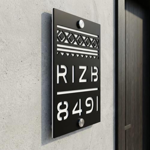 لوحة العنوان الوطني أكريليك مفرغة طبقتين مع نقش سد...