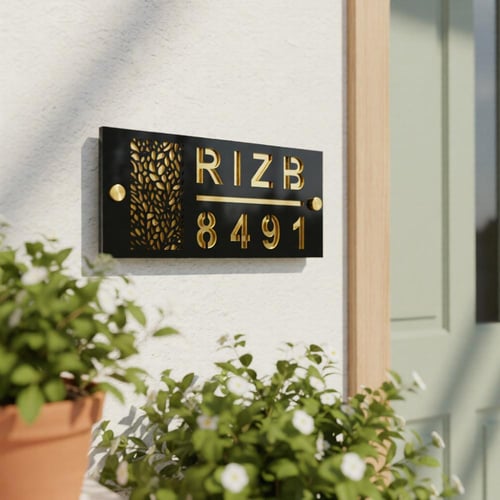 لوحة العنوان الوطني أكريليك مفرغة طبقتين