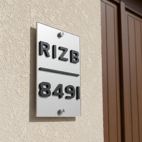 لوحة العنوان الوطني المختصر أكريلك بحروف بارزة – م...