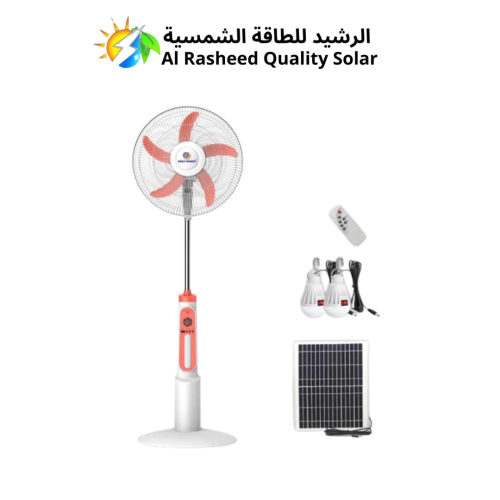 مروحة تعمل على الشريحة مع لمبات ومخرج شاحن جوال