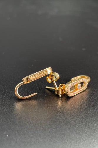 حلق القفل الذهبي - ذهب إيطالي عيار 18