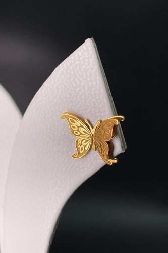 حلق فراشه ذهب عيار 21