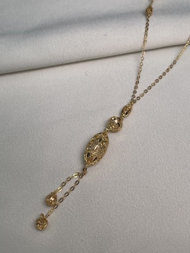 سبحة ذهب بنقوش هندسية عيار 21