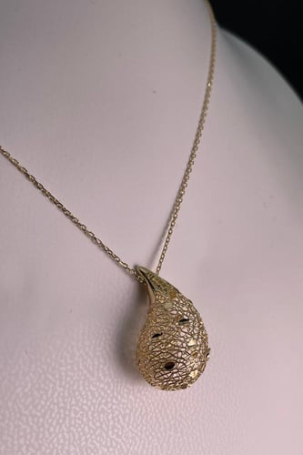 عقد ذهب ناعم و حلق الدمعه نص قطم مميز عيار 21 ايطا...