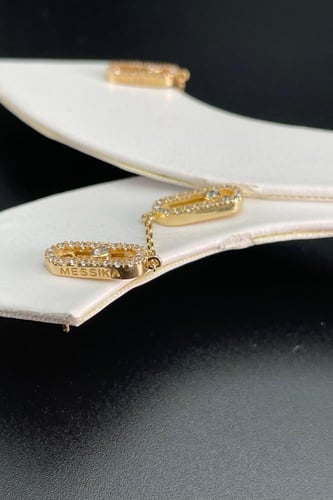 حلق السلسلة الماسية - ذهب إيطالي عيار 18