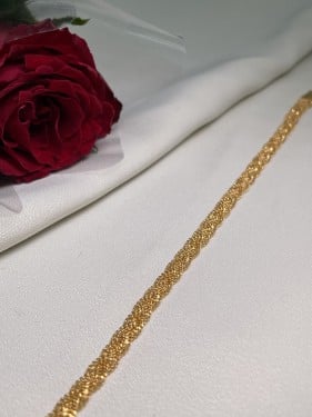 انسيالة / سوارة المجدولة ذهب عيار 21