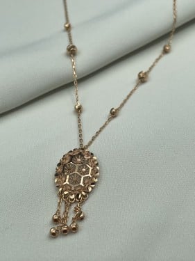 عقد روز قولد عيار 21 بتصميم انيق