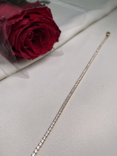 سوارة تنس ذهب عيار 21