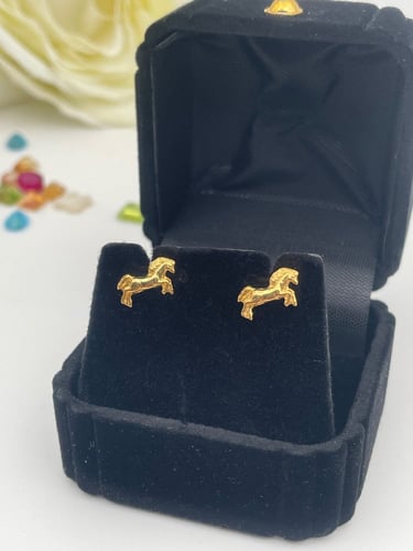 حلق شكل الخيل فاخر _ ذهب عيار 21