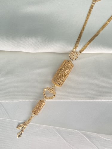 سبحة ذهب بتصميم خرافي عيار 21