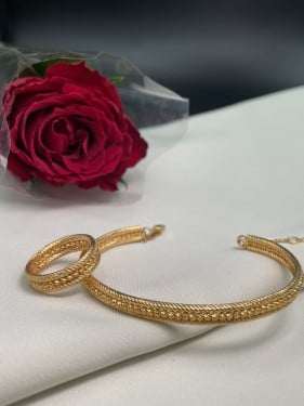 سوارة وخاتم ذهب مميز _ ذهب عيار 21