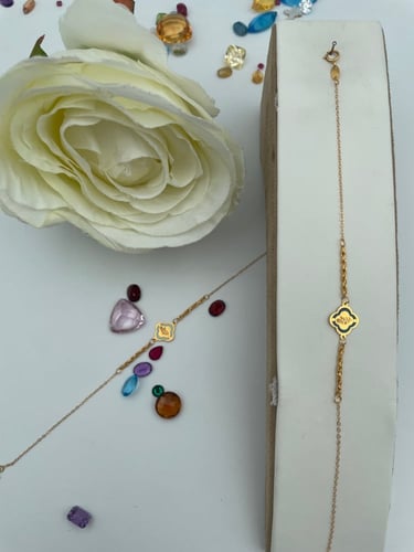 انسيال الورده الكامله بالوان متعدده _ ذهب عيار 21