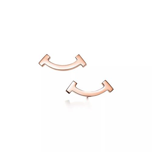 Tiffany T smiling earrings in gold