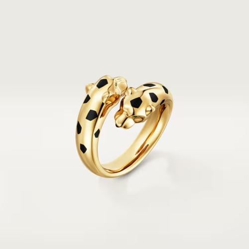 خاتم Panthère de Cartier – ذهب وردي مع عقيق تسافور...