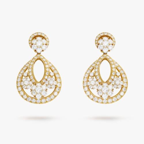 أقراط Snowflake قابلة للتحويل الألماس