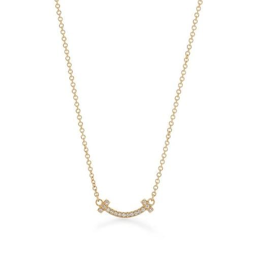 Smile necklace encrusted with diamonds