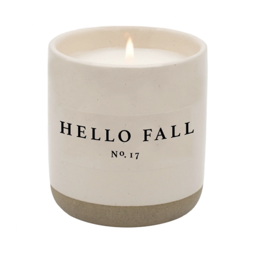 Hello Fall' Stoneware Candle