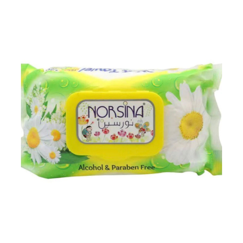 نورسينا مناديل مبللة بالبابونج 120 منديل