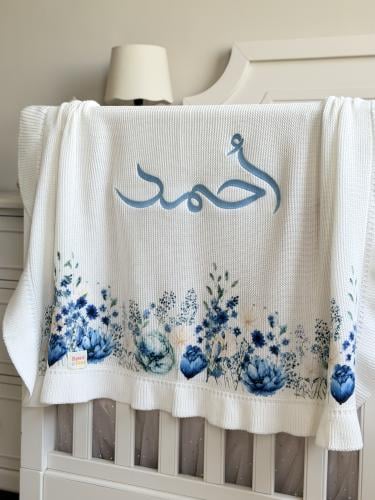 بطانية طباعة مع تطريز