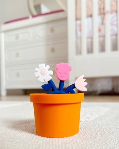 عضاضة سيليكون اصيص ورد