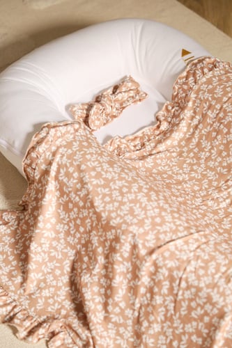 كوفلة قطن بامبو مع فيونكة "لايت"