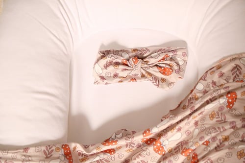 كوفلة قطن بامبو مع فيونكة "مشروم"