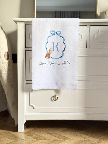 مفرش طاولة لنن مطبوع