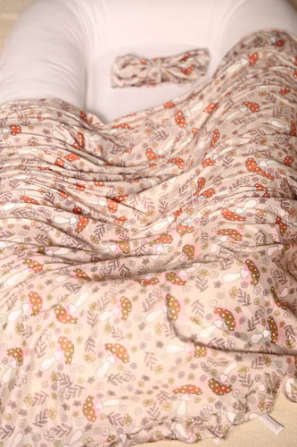 كوفلة قطن بامبو مع فيونكة "مشروم"