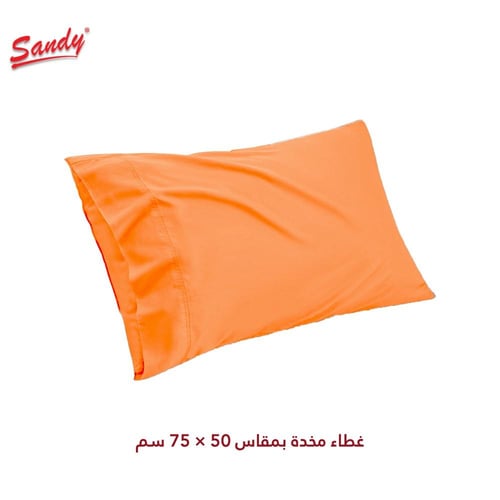 طقم شرشف ساندي ساده مفرد عريض 120×200 سم - برتقالي
