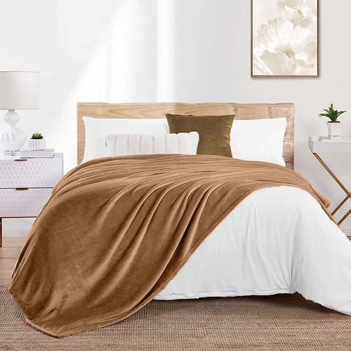 بطانية ساندي الناعمة - بني | مزدوج