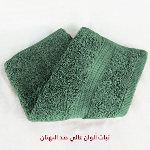 طقم 4 مناشف ساندي قطن 100% | زيتي "اليد"