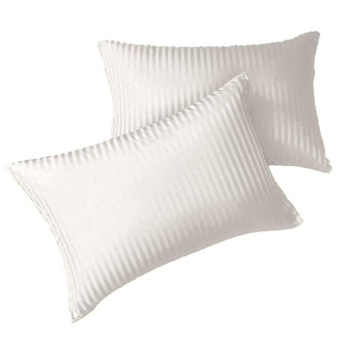 طقم غطاء مخدة روز فندقي مقلم 2 قطعة - متعدد الألوا...