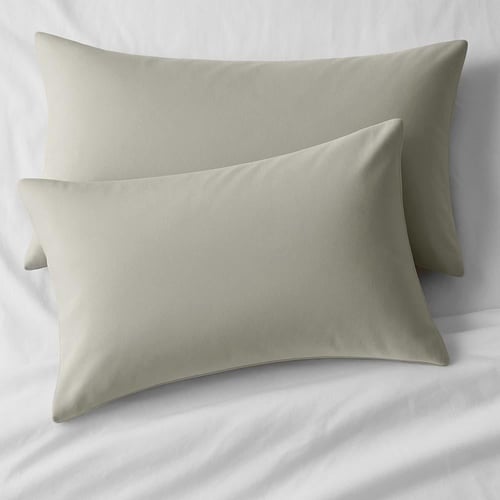 طقم غطاء مخدة روز فندقي سادة 2 قطعة - متعدد الألوا...