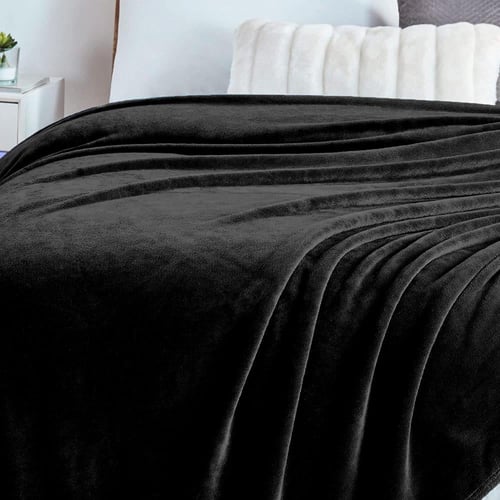 بطانية ساندي الناعمة - اسود | مفرد