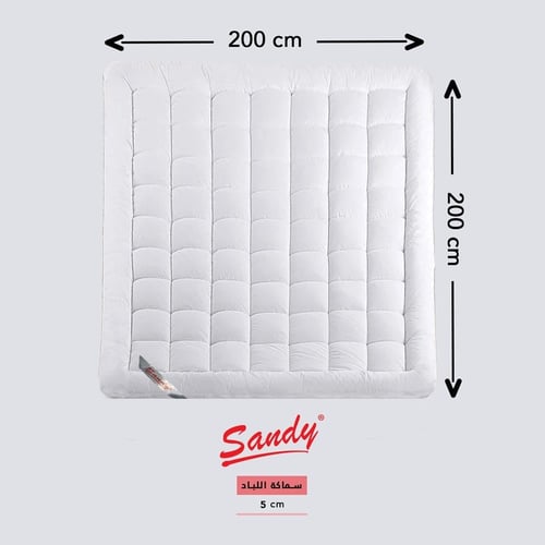 لباد سرير ساندي 5 سم 200x200 سم - مزدوج