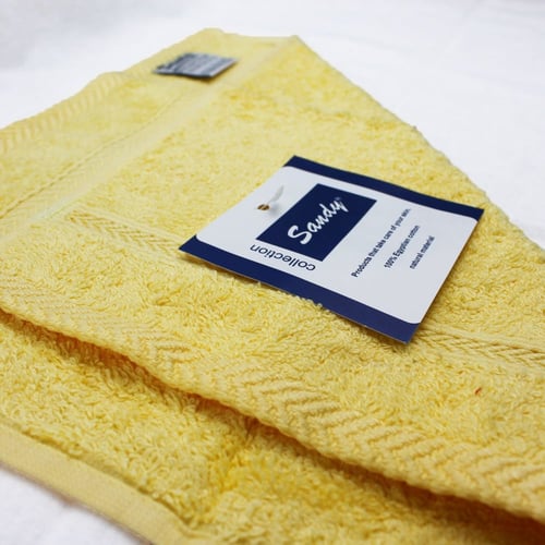 طقم مناشف ساندي الفاخرة قطن 100% | أصفر ذهبي