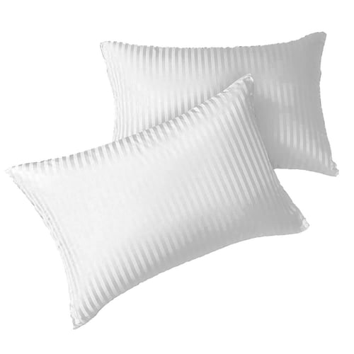 طقم غطاء مخدة روز فندقي مقلم 2 قطعة - متعدد الألوا...