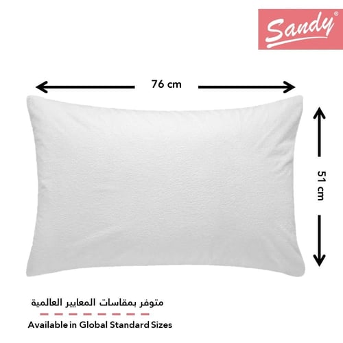 طقم واقي مخدة ساندي لاتيكس ضد البلل 2 قطعة