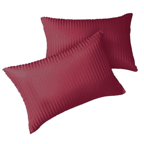 طقم غطاء مخدة روز فندقي مقلم 2 قطعة - متعدد الألوا...