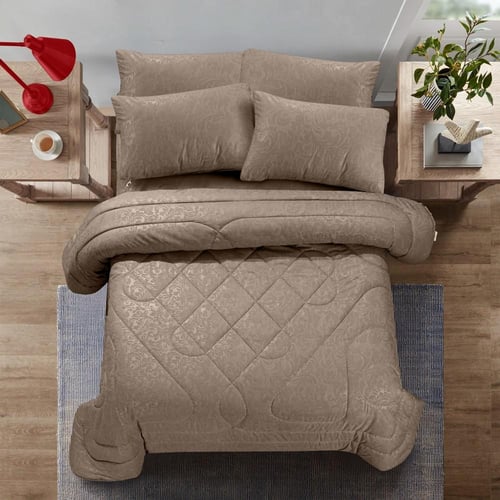 مفرش نفرين فلوري 6 قطع - موكا