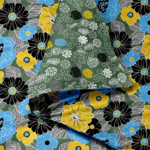 مفرش بحشوة متحركة نفرين بوجهين 7 قطع - فيوري بلو