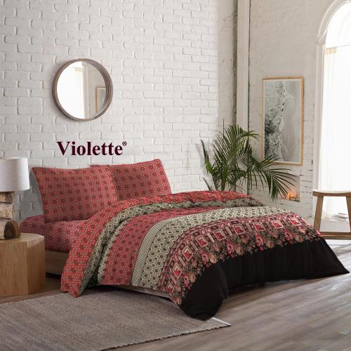 طقم لحاف فيوليت وجهين نفرين - نوستالجيا