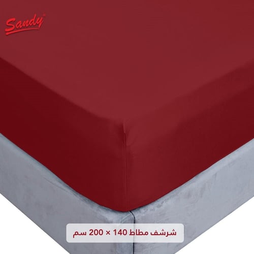 طقم شرشف ساندي ساده مفرد ونص 140×200 سم - عودي