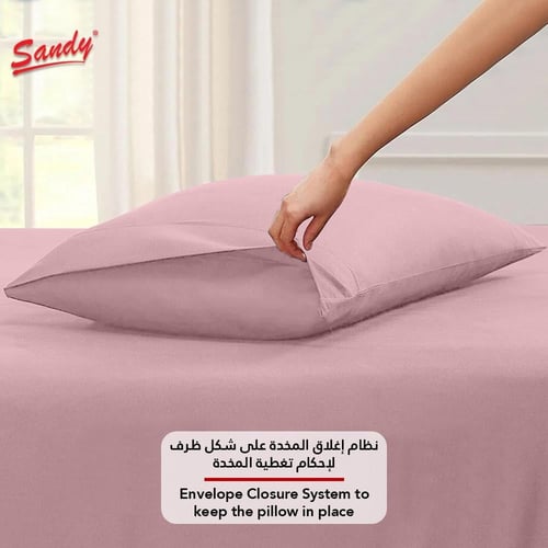 طقم شرشف ساندي ساده مفرد ونص - نود