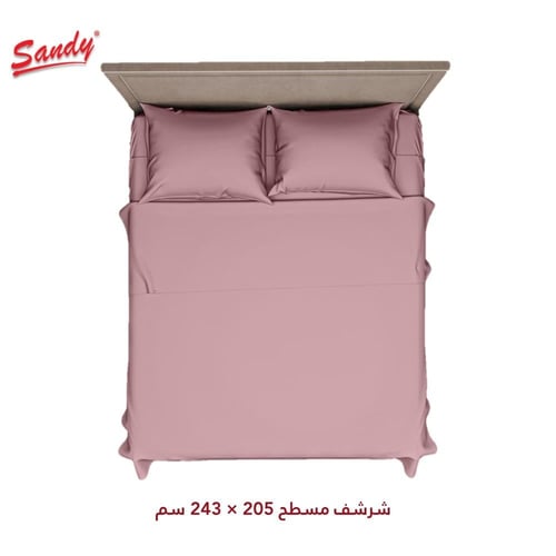 طقم شرشف ساندي ساده مفرد ونص - نود