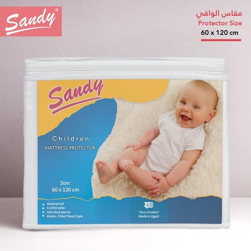 واقي مرتبة أطفال ساندي لاتيكس ضد البلل 60×120 سم