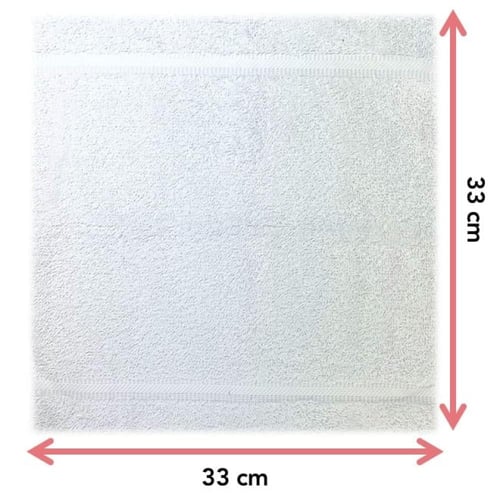 منشفة ساندي قطن 100% | أبيض "الوجه" طقم 5 قطعة